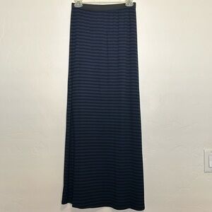 bobeau Black & Blue Partially Lined Maxi Skirt (NWOT)